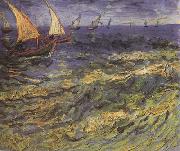 Vincent Van Gogh Seascape at Saintes-Maries (nn04) Germany oil painting reproduction